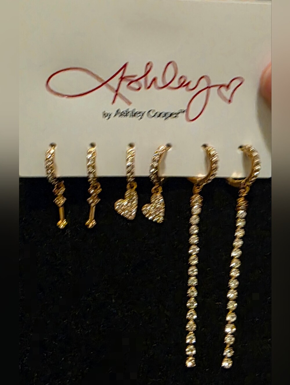 Goldtone and Clear Crystal Multi-Pair Earring Set